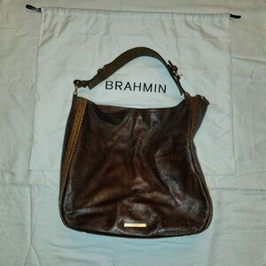Brahmin leather hobo bag with storage bag